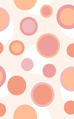 Pink Polka Dot Circles Seamless Repeat Pattern
