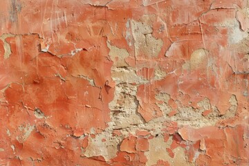 Fototapeta premium Photo of Old ancient orange plaster wall. Background texture for backdrops or mapping
