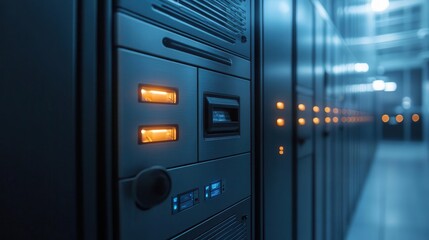 A closeup of smart lockers being used for package retrieval, Convenience, Modern and practical