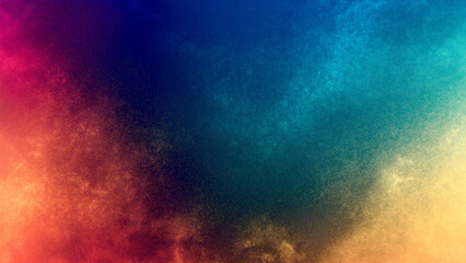 Fototapeta premium Background gradient with rich colors from deep blue to warm reds and yellows creating an abstract texture.