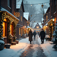 Naklejka premium street at night