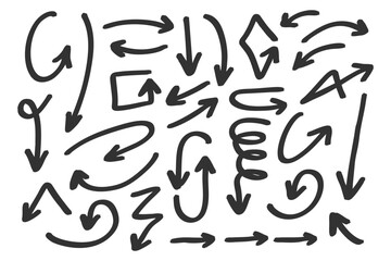 Various vector hand drawn arrows 