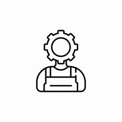 engineer mechanic icon sign vector