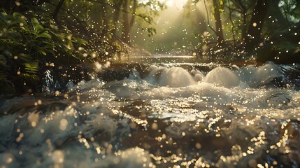Fototapeta premium Carbon Cycle: Movements of carbon in nature
