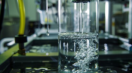 Electrolysis: Separation of water into hydrogen and oxygen with electricity