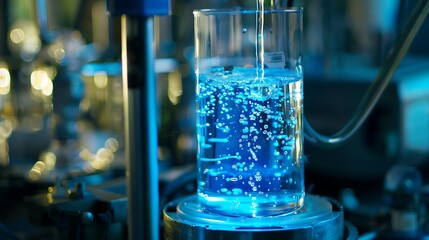 Electrolysis: Separation of water into hydrogen and oxygen with electricity