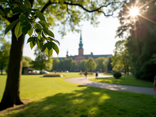 Obraz premium park in the city