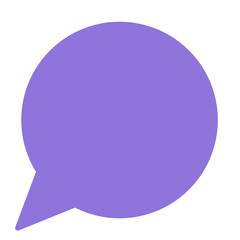 シンプルな丸い吹き出し（紫・線画なし）