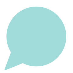 シンプルな丸い吹き出し（水色・線画なし）