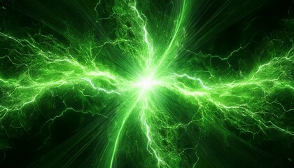 green plasma pure energy and force electical power