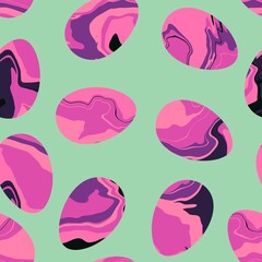 Easter seamless pattern with eggs for wallpaper and fabrics and textiles