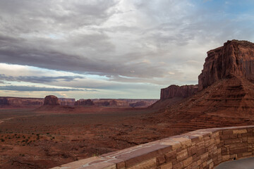 Monument Valley Navajo Tribal Park in Arizona, USA. The Elephant Butte Monument.