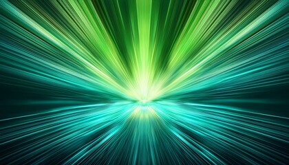Fototapeta premium dynamic energy burst against an angular gradient background merging shades of electric teal with neon lime