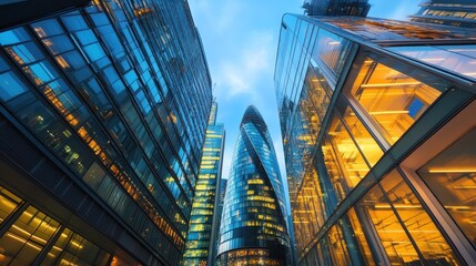 Fototapeta premium London Skyscrapers at Twilight