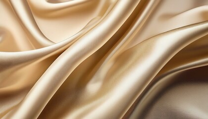 creme beige satin fabric wave