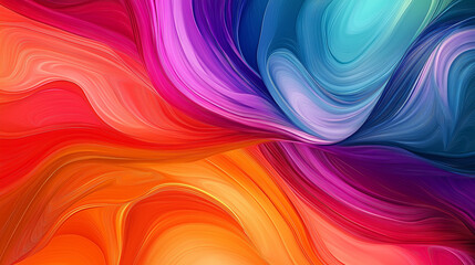 Colorful Abstract Fluid Wave Background with Warm Tones