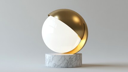 Modern Table Lamp with Sleek Design and Marble Base