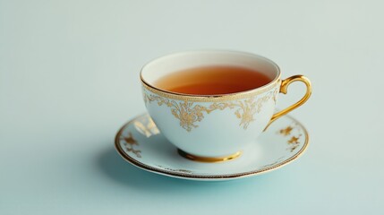 Fototapeta premium Elegant Tea Cup on Soft Background