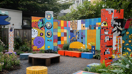 Naklejka premium A community art project where everyone contributes their ideas and talents.