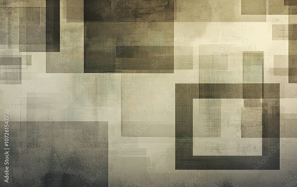 Poster abstract geometric pattern in muted tones, creating a layered texture suitable for contemporary desi