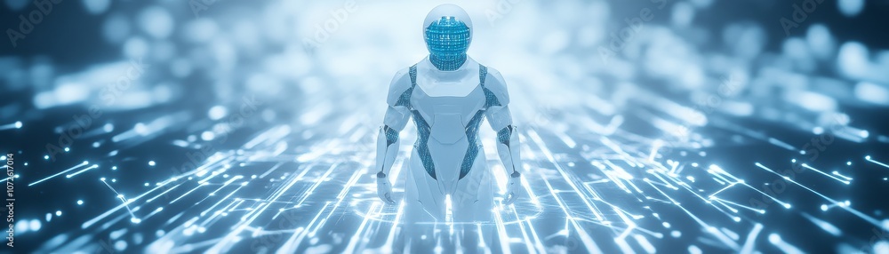 Poster explore the future of robotics how advanced ai technology is shaping tomorrow's innovations