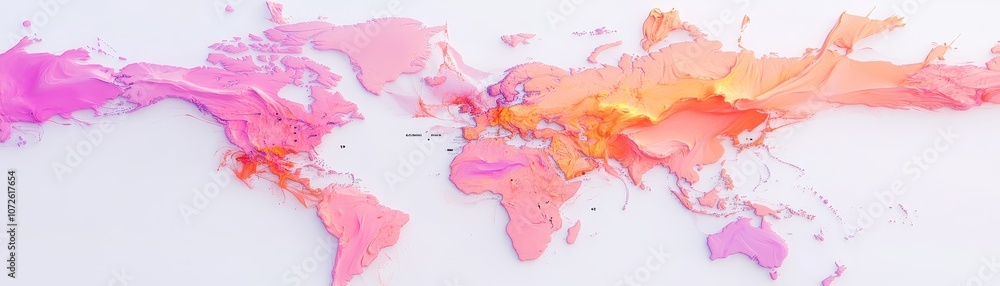 Poster explore the intricate details of a colorful topographic world map representation