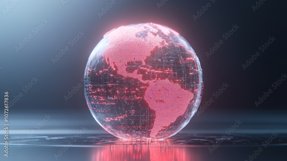 Poster explore how technology transforms our understanding of the global landscape in the digital age