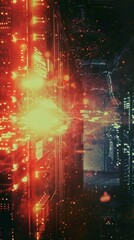 abstract technology inspired background banner graphic