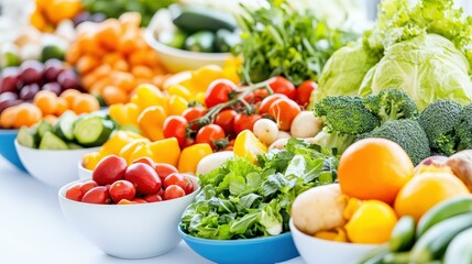 A vibrant spread of fresh fruits and veggies is perfect for enhancing your casual business meeting atmosphere.