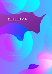 Abstract Geometric Poster Design With Vibrant Gradient Colors
