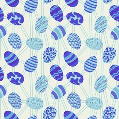 Easter seamless pattern with eggs for wallpaper and fabrics and textiles