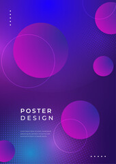Abstract Geometric Poster Design With Vibrant Gradient Colors