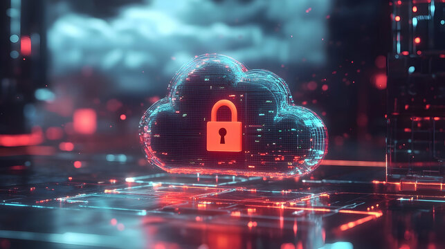 3D Illustration of Cloud Infrastructure Entitlement Management (CIEM) &ndash; Managing Cloud Access and Permissions Securely