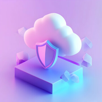 3D Illustration of Cloud Infrastructure Entitlement Management (CIEM) &ndash; Managing Cloud Access and Permissions Securely