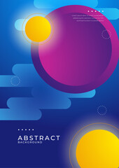 Abstract Geometric Poster Design With Vibrant Gradient Colors
