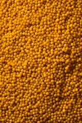 Close-up of uncooked couscous, a small, round pasta made from semolina.