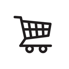 Vector Shopping Cart Icon Symbol. Trolly Icon Symbol