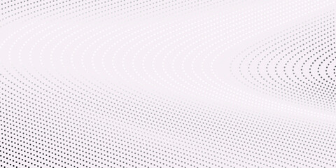 Abstract halftone wave dotted background. Futuristic twisted grunge pattern, dot, circles. Vector modern optical pop art texture for posters, business cards, cover, labels mock-up, stickers layout