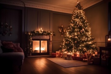 christmas tree in the living