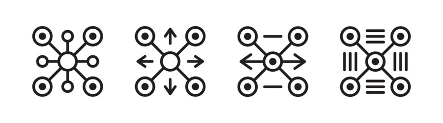Vector Connecting Icon Set. Connecting Symbols