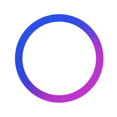 Geometric gradient circle. Playstation game symbol icon