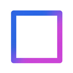 Geometric gradient square. Playstation game symbol icon