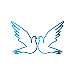 Obraz premium Dove icon template