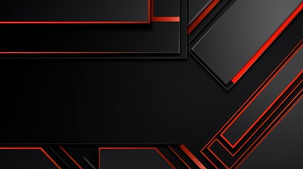 background,Dynamic Abstract Design with Red Lines and Geometric Shapes, Tech and Gaming Aesthetic