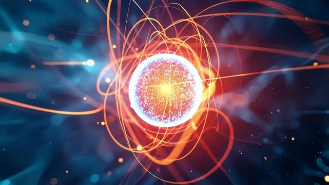 A kaleidoscope of colors and shapes each representing a different particle and its role in a Feynman diagram.
