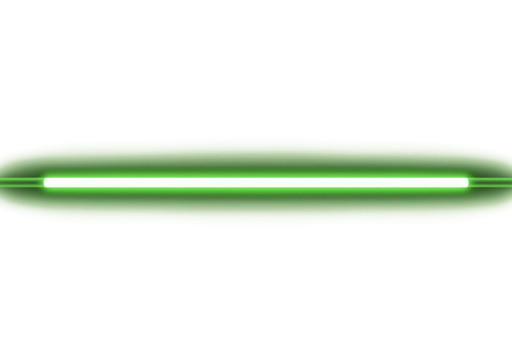Green neon line isolated on transparent background. Digital, glow, electric, futuristic, futuristic tech, abstract, cyberpunk, science fiction, gaming, video game, ui, ux, web, app, interface, Cut out