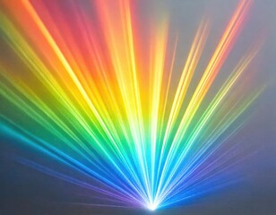 Obraz premium rainbow natural light refraction blurred gradient texture macro, holographic lens flare and shadows on white background