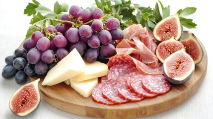 Fresh Fruit and Charcuterie Board Arrangement