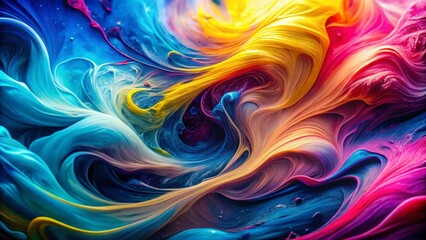 Obraz premium Captivating Abstract Swirling Liquid Art in Vibrant Colors Showcasing Fluid Motion and Dynamic Patterns for Fashion Photography and Modern Aesthetic Visuals