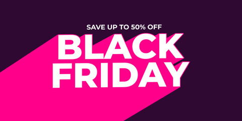 Black friday sale banner template background. Black friday special offer banner for social media or web banner. Super sale promotion for black friday sale